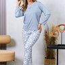 13 pijama longo microfibra feminino inverno com renda orquidea cinza
