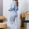 16 pijama longo microfibra feminino inverno com renda orquidea cinza