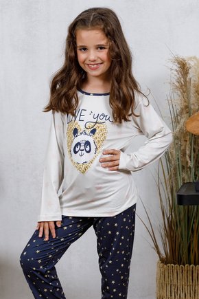 compra pijama fofuxa infantil menina flanelado longo calca inverno microfibra meiocorpo