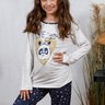 Pijama Longo Infantil Microfibra Flanelado Quentinho Feminino Estampa