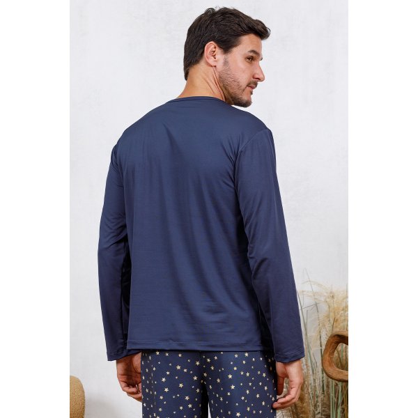 comprar online pijama fofuxa longo masculino inverno calca microfibra meiocorpocosta