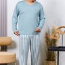 Pijama Longo Masculino Microfibra Plus Size De Inverno Verde