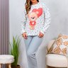 01 pijama longo plush urso coracao estampado