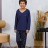 Pijama Longo Microfibra Flanelado Masculino Infantil Azul Estampa Estrela