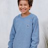 05 pijama longo masculino infantil plush boucle azul