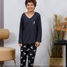 06 pijama longo infantil preto quentinho estampa dinossauro