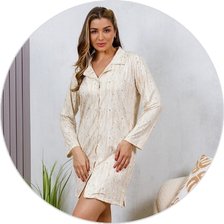 04 camisao microfibra termico flanelado com aberturas de botao bege