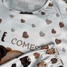 05 pijama longo feminino microfibra flanelado termico estampa de urso off longo