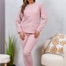 03 pijama longo plush feminino longo detalhe em bolso rosa claro sofisticado