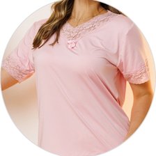 09 pijama curto feminino de renda com capri rosa floral microfibra