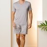 06 pijama masculino curto de microfibra cinza