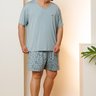 07 pijama curto masculino plus size microfibra verde