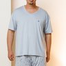 06 pijama curto masculino plus size microfibra calcao estampado azul claro