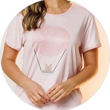 03 pijama curto microfibra feminino verao rosa balao poa