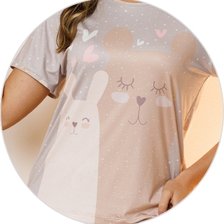 04 pijama curto microfibra feminino calcao verao estampado