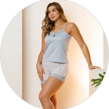 16 pijama curto short doll feminino microfibra alcinha reguladora detalhe em renda bege