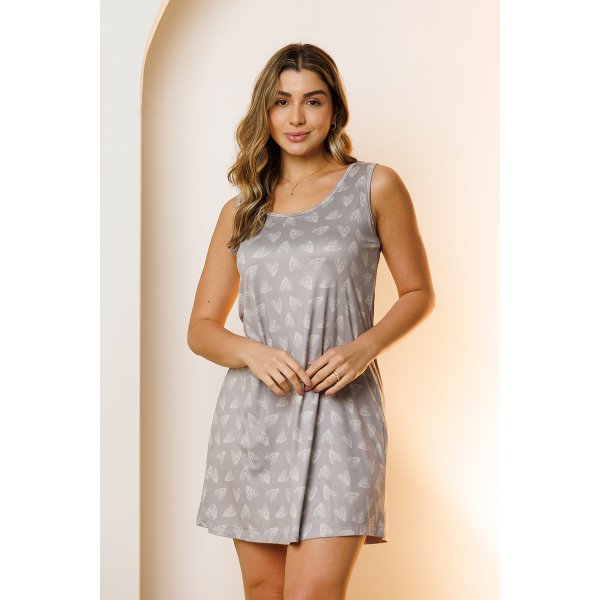 08 camisola curta microfibra feminina de regata soltinha verao cinza sofisticado