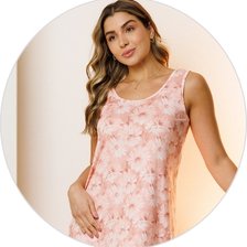 03 camisola curta microfibra feminina de regata soltinha verao salmao