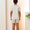 04 pijama curto microfibra infantil masculin bege