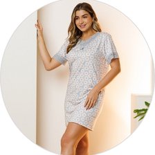02 camisola curta microfibra de renda estampada azul ceu