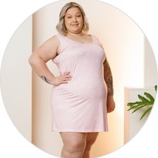 02 camisola curta plus size regata verao soltinha microfibra rosa claro