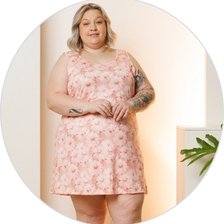 01 camisola curta plus size regata verao soltinha microfibra salmao flor