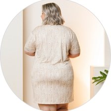 02 camisola curta feminina microfibra plus size de renda azul ceu