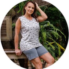 03 pijama curto feminino microfibra regatao com calcao estampado