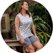 04 pijama curto feminino microfibra regatao com calcao estampado