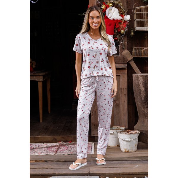 comprar pijama natal feminino microfibra manga calca online fofuxa frente
