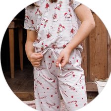 01 pijama long infantil feminino verao microfibra estampa de natal