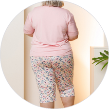 03 pijama curto feminino com renda microfibra capri plus size rosa chantilly