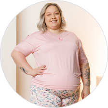 04 pijama curto feminino com renda microfibra capri plus size rosa chantilly