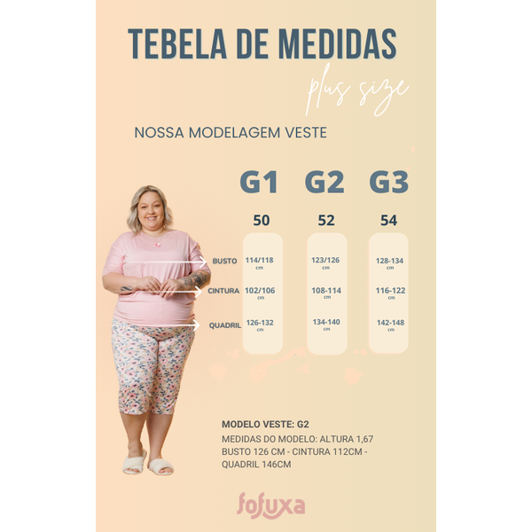 05 pijama curto feminino com renda microfibra capri plus size rosa chantilly