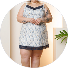 04 camisola curta plus size alcinha verao soltinha microfibra azul estampada