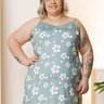 07 camisola curta plus size alcinha verao soltinha microfibra verde estampada