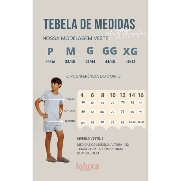 07 pijama curto infantil masculino microfibra azul estonado