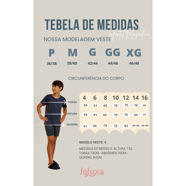 07 pijama curto infantil masculino microfibra azul classico
