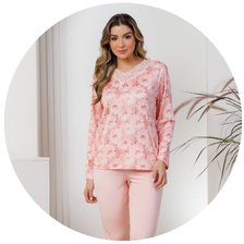 descritivo pijama feminino longo microfibra qm fofuxa 5