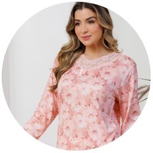descritivo pijama feminino longo microfibra qm fofuxa 7
