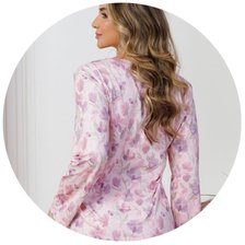 descritivo pijama feminino longo microfibra rosa flanelado termico fofuxa 3