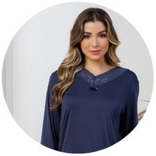 descritivo pijama feminino longo microfibra azul raposa flanelado termico fofuxa 3