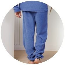 descritivo pijama quente masculino plush boucle azul 4