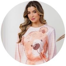 descritivo pijama microfibra flanelado termico xadrez urso 3