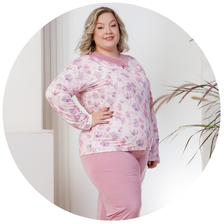 descritivo pijama longo microfibra termico flanelado feminino plus size de inverno renda rosa 1