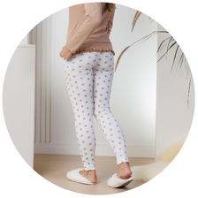 descritivo pijama longo feminino canelado detalhe babado com calca 3