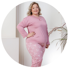 descritivo pijama longo rendado feminino plus size microfibra rosa 2