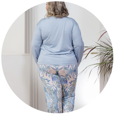 descritivo pijama longo rendado feminino plus size microfibra azul celeste 1