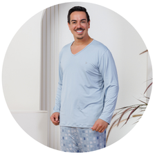 descritivo pijama longo masculino termico microfibra flanelado plus size azul 4