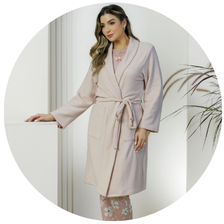 descritivo roupao plush boucle inverno quentinho nude 2